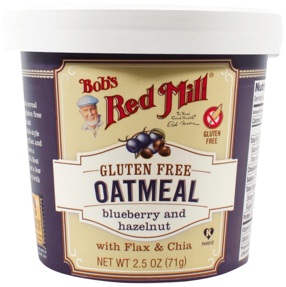 FH4bnhFIB_skxsL4celeA45Y5PJ-H_Ep1z17kIg5W1w Bob’s Red Mill Organic Oatmeal – Blueberry Hazelnut - Image 1