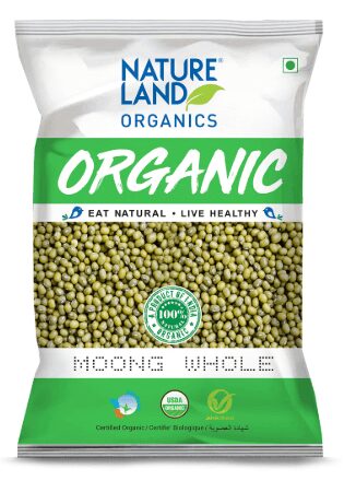 Natureland Organic Moong Whole – 500g