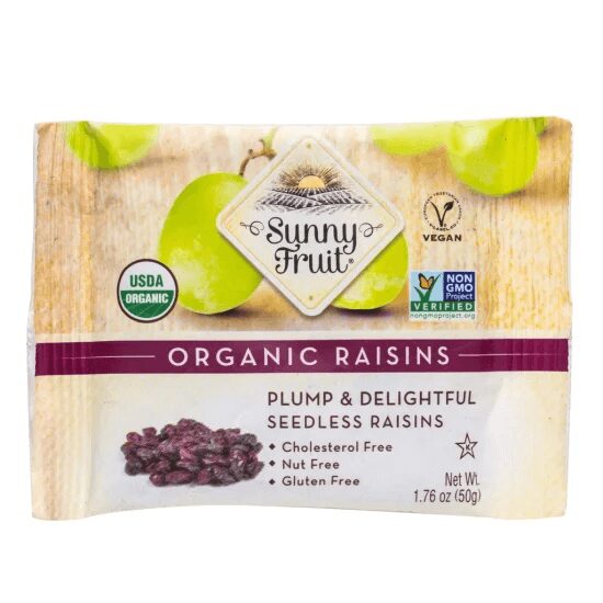 a7e523bd Sunny Fruit Organic Raisins 50g - Image 1