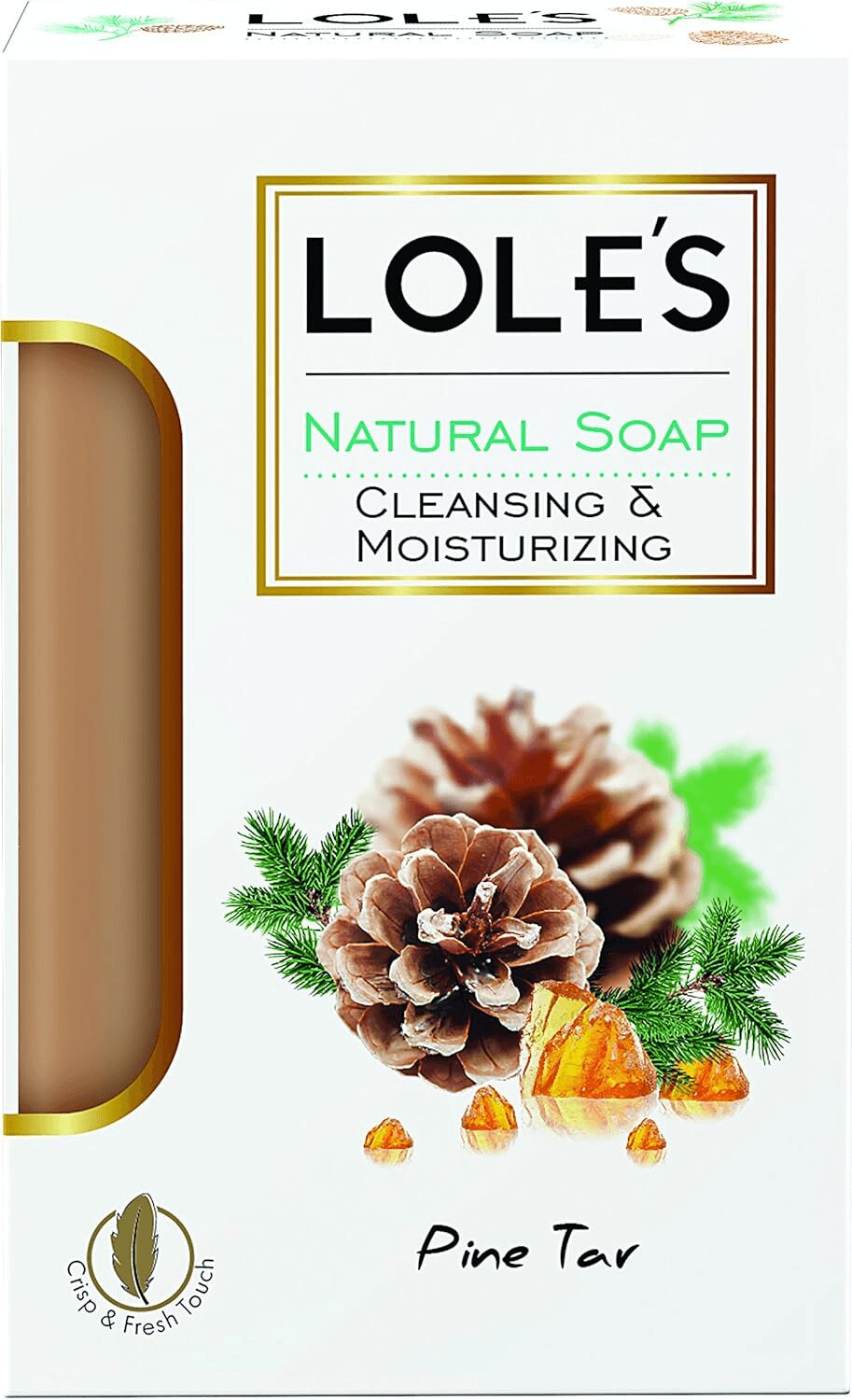 b837c826 Natural Pine Tar Soap 150G - Image 1