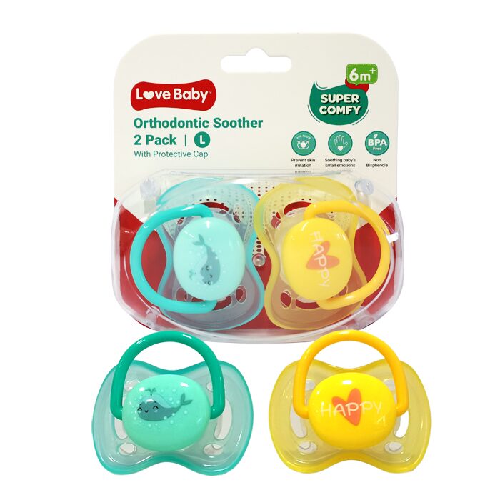 image.png Love Baby Orthodontic Soother 6 Months Large 2s - Image 1