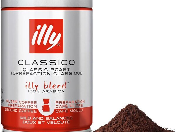 illy Classico Classic Roast Filter Ground Coffee Tins 250g