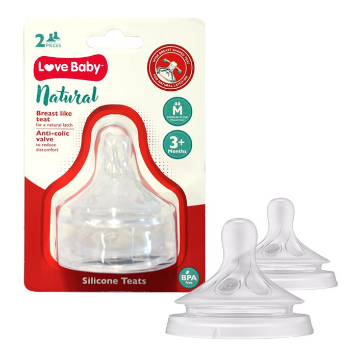 image.png Love Baby Natural Silicone Teats Medium Flow 2s - Image 1