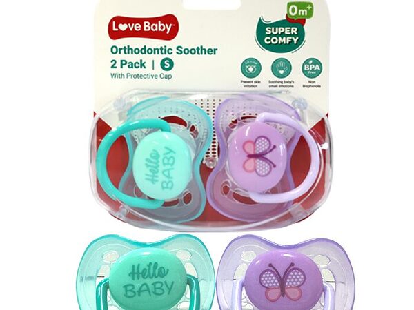 Love Baby Glow In The Dark Orthodontic Soother 0+ Months 2s