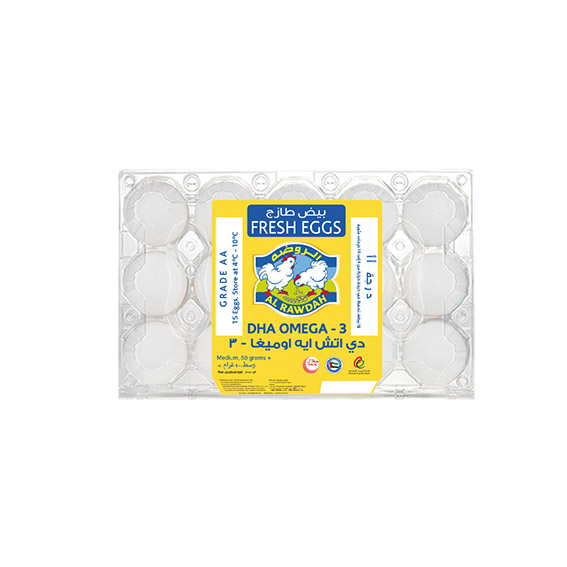 image.png Al Rawdah DHA Omega-3 Family Eggs 15’s (White or Brown) - Image 1