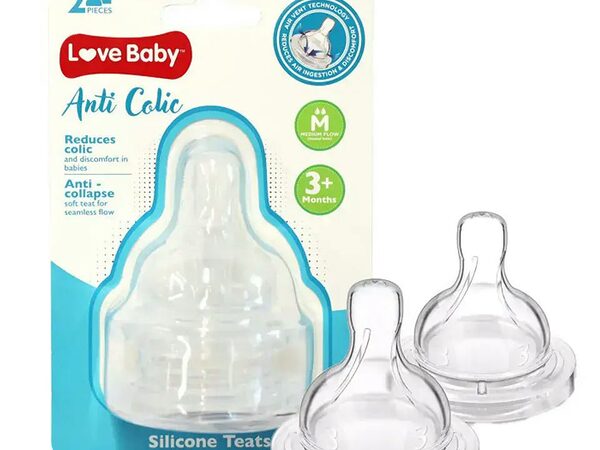 Love Baby Anti-Colic Silicone Teats Medium Flow 2s