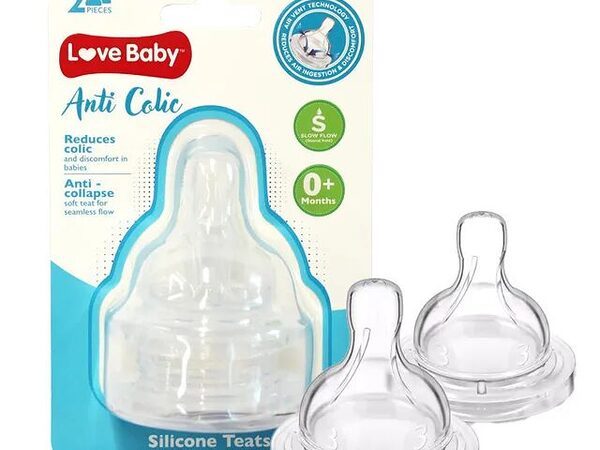 Love Baby Anti-Colic Silicone Teats Slow Flow 2s