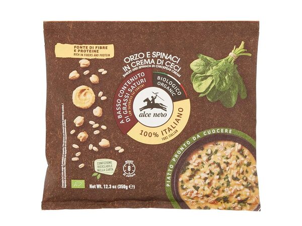 ALCE NERO Frozen Barley & Spinach Cream 350G