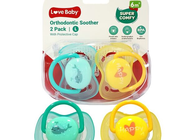 Love Baby Orthodontic Soother 6 Months Large 2s