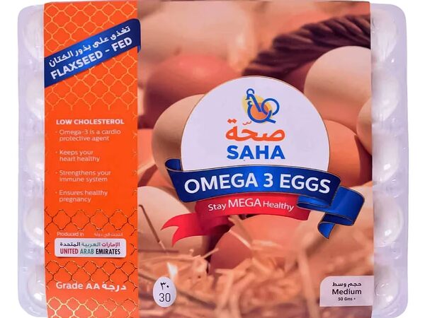 Saha Omega-3 Eggs White & Brown 30pcs