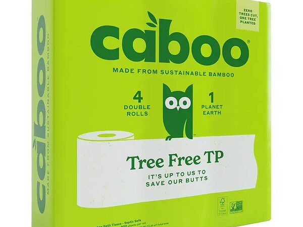 Caboo Bamboo Bath Tissue 4pack 300 sheet Plastic Free