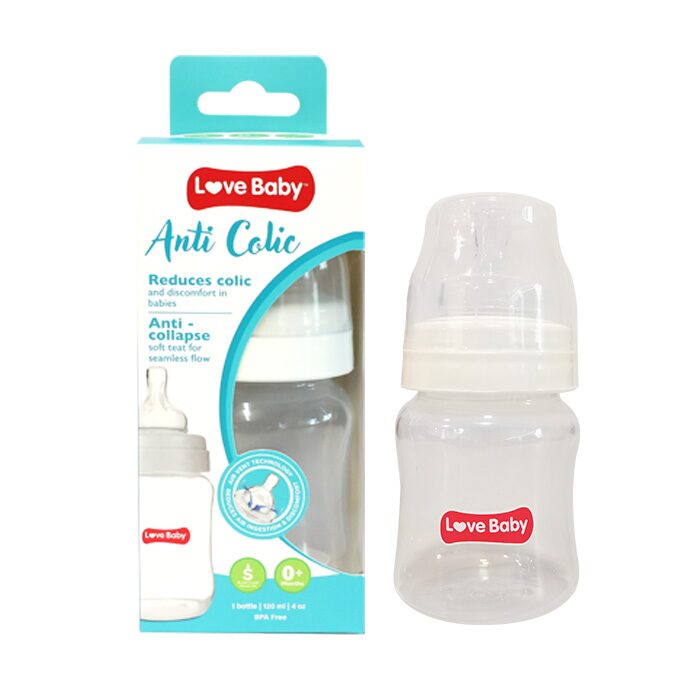 image.png Love Baby Anti-Colic Feeding Bottle Slow Flow 120ML - Image 1