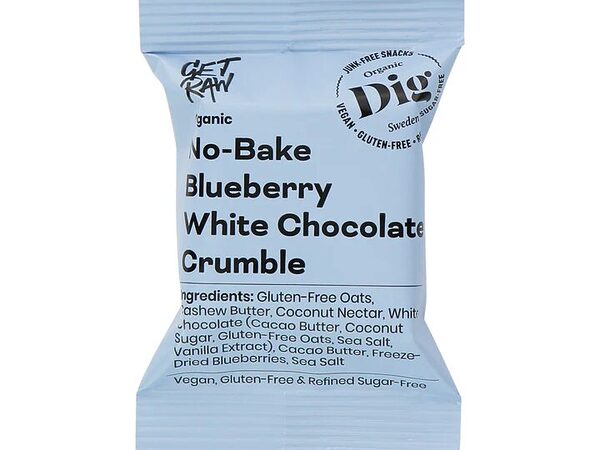 Organic No-Bake Blueberry White Chocolate Crumble 35g