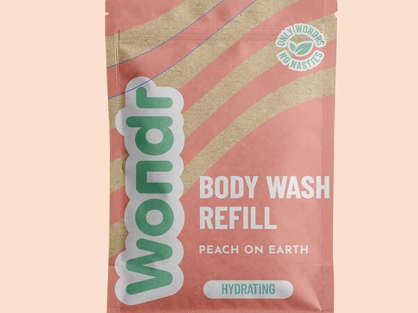 WONDR Peach on Earth Body Wash Starter Kit (Bottle + Powder Refill)