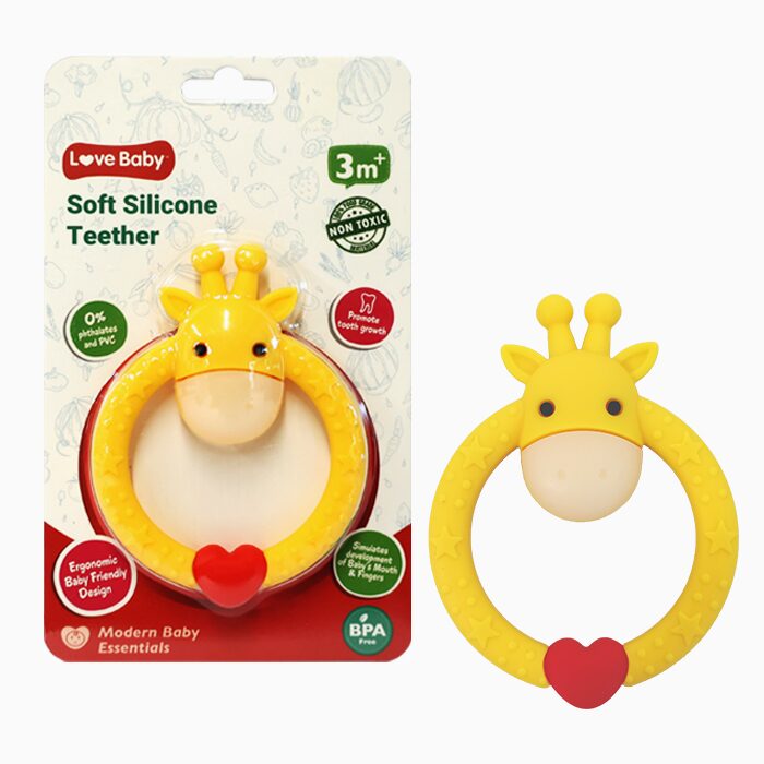 image.png Love Baby Soft Silicone Teether Giraffe 1s - Image 1