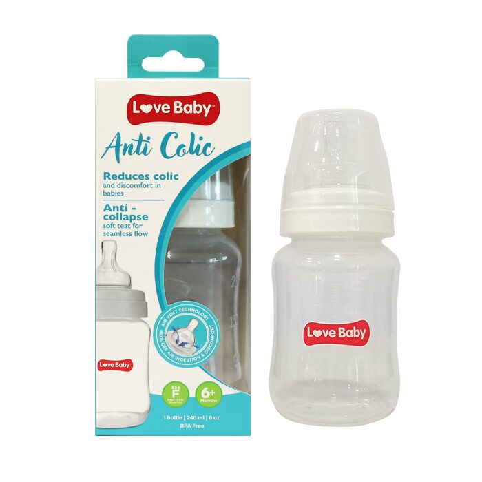 image.png Love Baby Anti-Colic Feeding Bottle Fast Flow 240ML - Image 1
