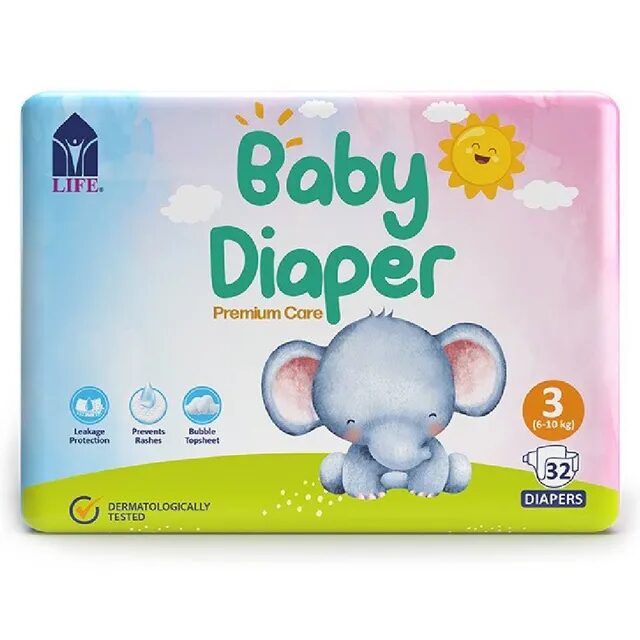image.png Life Baby Diaper Pants Size 3Medium 6 10KG - Image 1