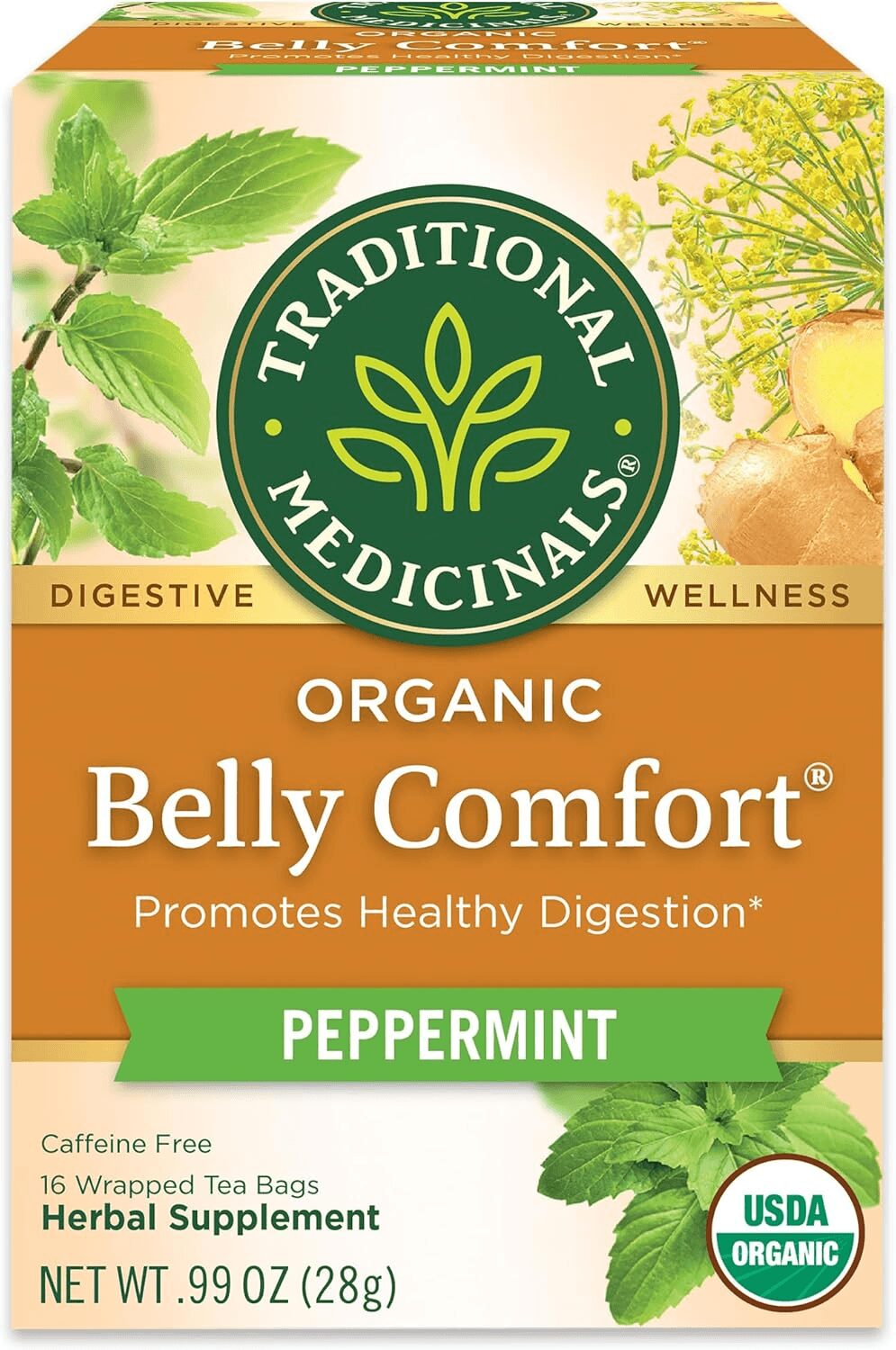 lNdGnDb4GGUXP15ruPkdJM4PDmS25-xrZadOfmkbz7M Traditional Medicinals Organic Belly Comfort – 16 Tea Bags - Image 1
