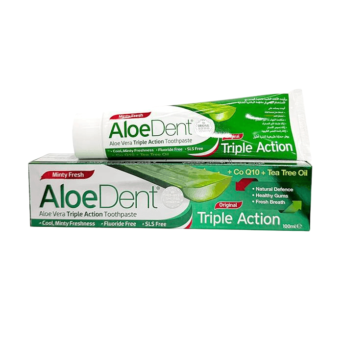 lTEvIZUlCpdo-JpbLx-UJqXPrAjTlelrR-bMSfT5Zlc Aloe Dent Toothpaste Triple Action 100 ml - Image 1