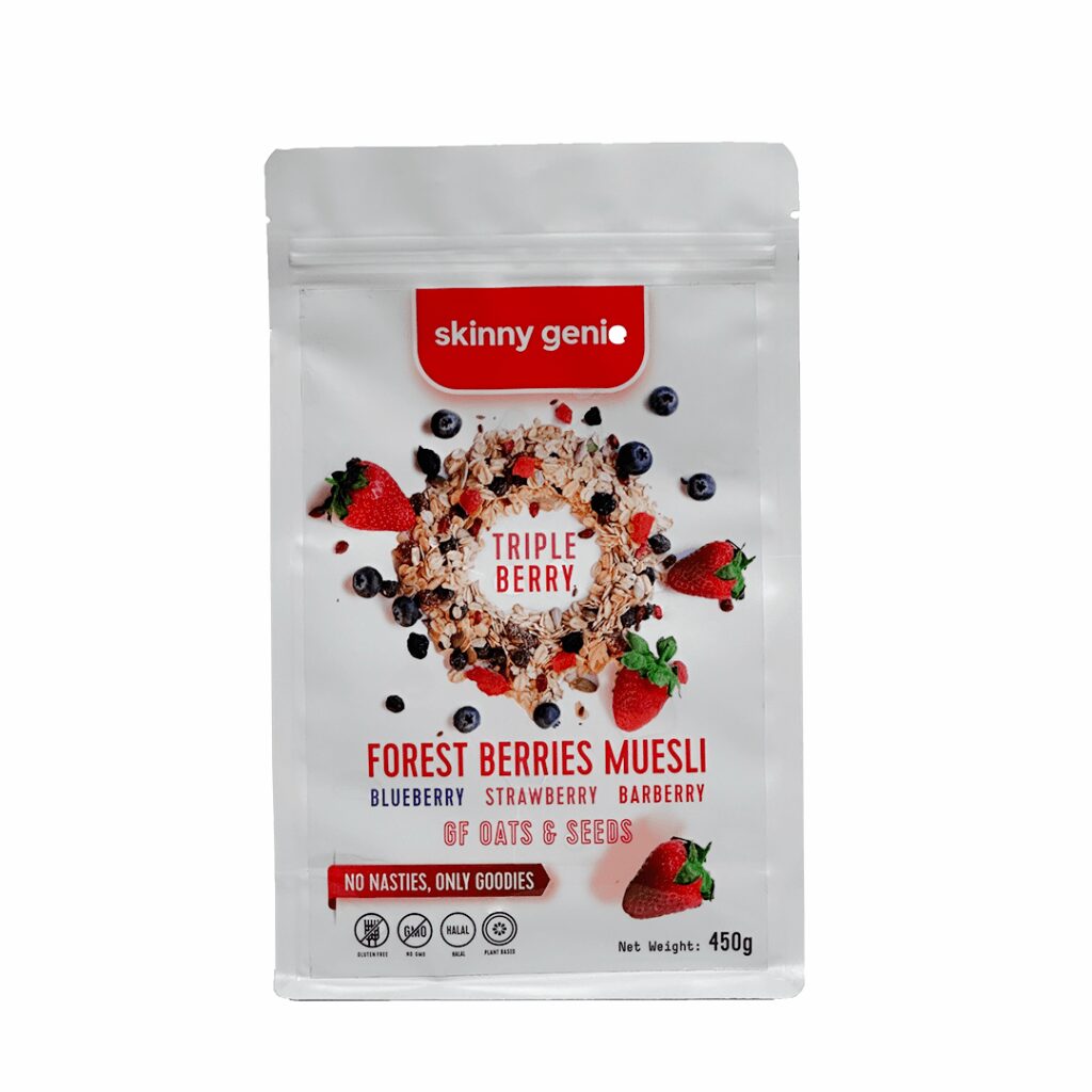 rsBl5Tif6NFuTfuktQ1gnlA3TP_En8Ep0Vd_RfdaQy0 Forest Berries Muesli Breakfast Cereal 450g - Image 1