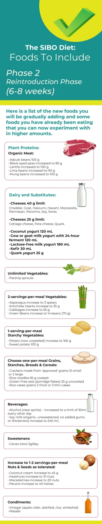 PHASE 2 SIBO reintroduction phase – FOOD TO INCLUDE PHASE 2 SIBO reintroduction phase - FOOD TO INCLUDE
